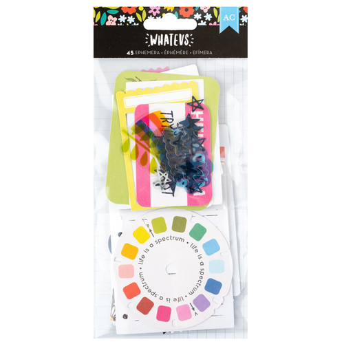 3 Pack - American Crafts Whatevs Ephemera Die-Cuts 45/Pkg-Jouranling, Black Foil - 34030594 - 765468072456