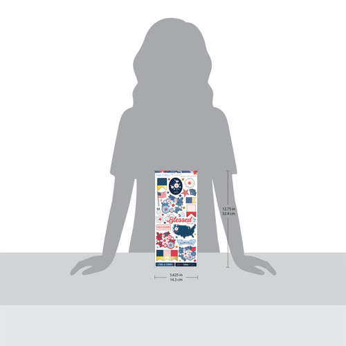 3 Pack - American Crafts Flags And Frills Cardstock Stickers 6"X12"-Gold Foil Icons - 34030315 3 Pack - American Crafts Flags And Frills Cardstock Stickers 6"X12"-Gold Foil Icons - 34030315