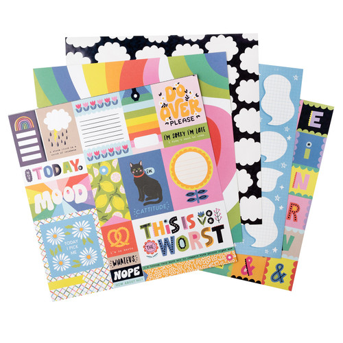 American Crafts Double-Sided Paper Pad 12"X12" 24/Pkg-Black Foil, Whatevs - 34030584 American Crafts Double-Sided Paper Pad 12"X12" 24/Pkg-Black Foil, Whatevs - 34030584