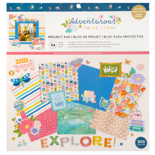 Paige Evans Adventurous Project Pad 12"X12"-24 Sheets - 5A003FXR-G18SP - 765468087993 Paige Evans Adventurous Project Pad 12"X12"-24 Sheets - 5A003FXR-G18SP - 765468087993