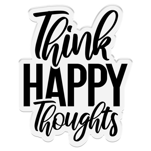 3 Pack - Crafter's Companion Clear Acrylic Stamps-Happy Thoughts - CCSTHATH