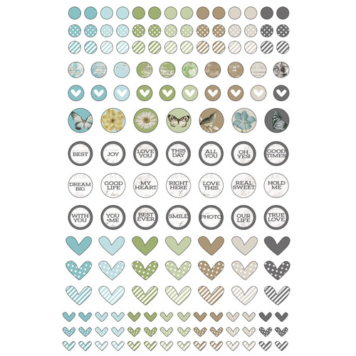 3 Pack - 49 And Market Vintage Artistry Moonlit Garden Stickers-Wishing Bubble & Baubles - VMG25729