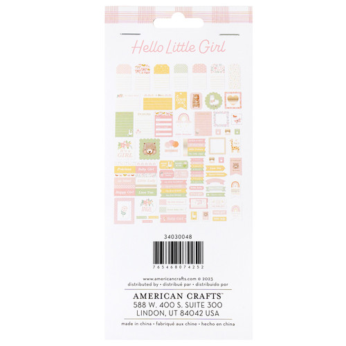 3 Pack - American Crafts Hello Little Girl Ephemera Die-Cuts 61/Pkg-Journaling, Gold Foil - 34030048 3 Pack - American Crafts Hello Little Girl Ephemera Die-Cuts 61/Pkg-Journaling, Gold Foil - 34030048