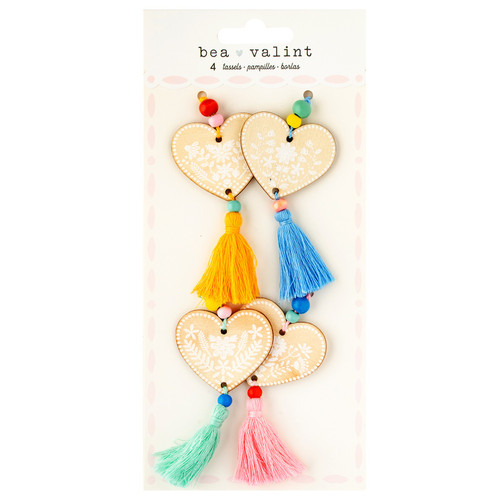 3 Pack - American Crafts Poppy And Pear Beaded Tassels-4 Pieces - 34025804 - 765468076263