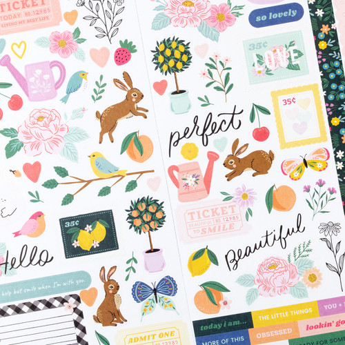3 Pack - Bea Valint Sketchbook Cardstock Stickers 6"X12"-93 Pieces - 5A00264K-1G8ZX