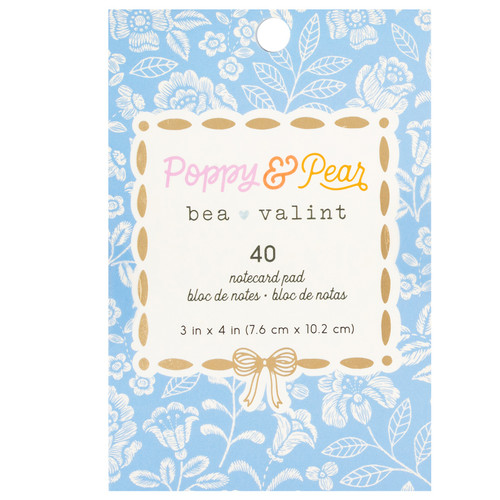 3 Pack American Crafts Poppy And Pear Notecard Pad 3"X4"-40 Sheets 34025943 - 765468076447