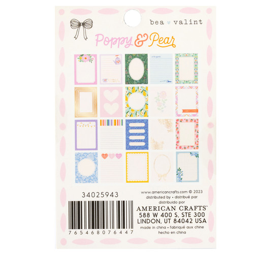 3 Pack American Crafts Poppy And Pear Notecard Pad 3"X4"-40 Sheets 34025943