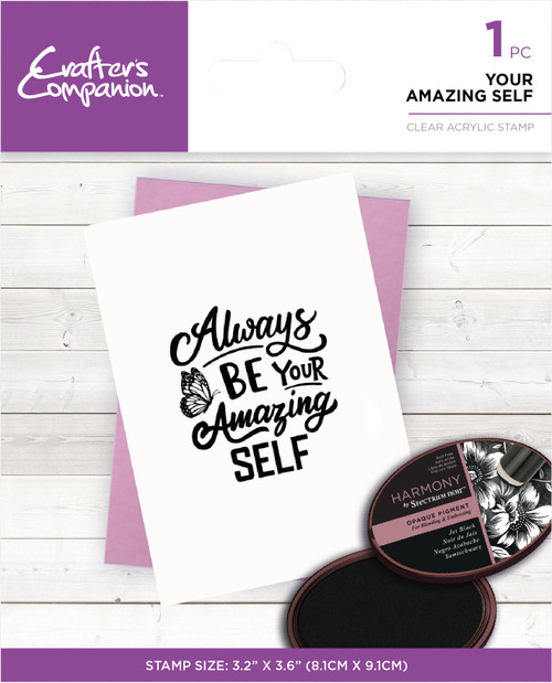 3 Pack - Crafter's Companion Clear Acrylic Stamps-Your Amazing Self - CCSTYOAS - 195094079961