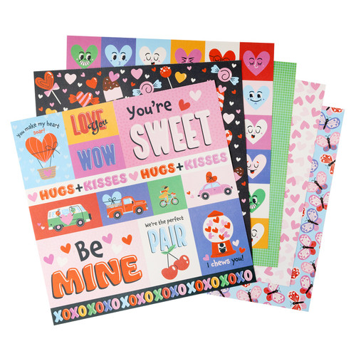 American Crafts Double-Sided Paper Pad 12"X12" 24/Pkg-Cutie Pie - 34027435