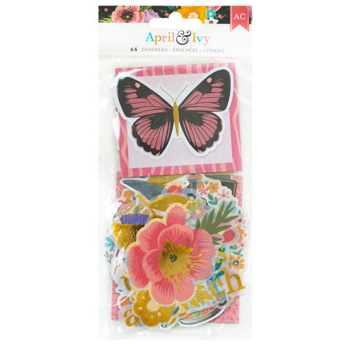 3 Pack - American Crafts April And Ivy Ephemera Die-Cuts 66/Pkg-Icons, Gold Foil - 34025584 - 765468028422