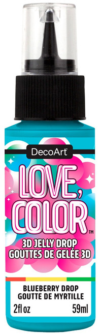 3 Pack - DecoArt Love Color 3D Jelly Drops 2oz-Blueberry Drop - 5A0024LX-1G7Y5 - 766218151995
