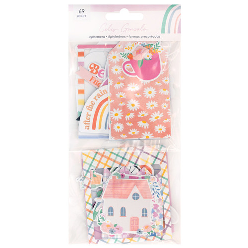 3 Pack - American Crafts Rainbow Avenue Ephemera Die-Cuts 69/Pkg-Icons, Rose Gold - 34025876 - 765468075754