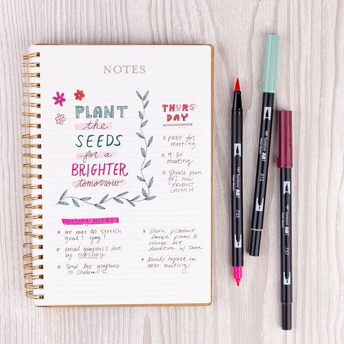 Tombow Dual Brush Markers 6/Pkg-Very Berry DBP6-56237