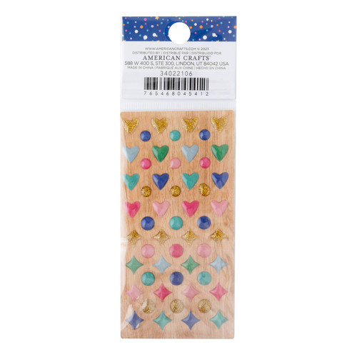 3 Pack - Shimelle Main Character Energy Stickers 106/Pkg-Enamel Dots - Gold Glitter - SHMCE106