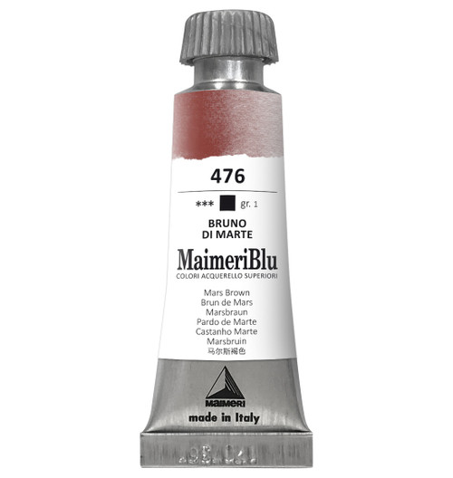 MaimeriBlu Superior Watercolor Paint 12ml-Mars Brown - 5A0029RR-1GD5P - 8032810007575