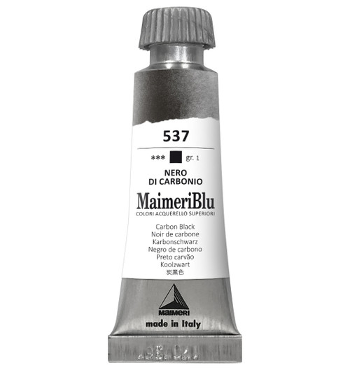 MaimeriBlu Superior Watercolor Paint 12ml-Carbon Black - 5A0029RR-1GD5V - 8032810007735