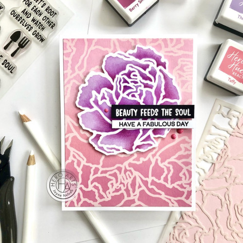 2 Pack Hero Arts Stencil 6"X6"-Artistic Peony HA-SA233