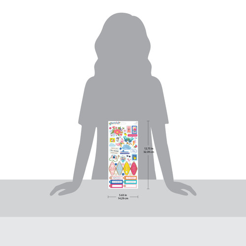 3 Pack - Paige Evans Adventurous Cardstock Stickers 6"X12"-81 Pieces - A5002624-G18TS 3 Pack - Paige Evans Adventurous Cardstock Stickers 6"X12"-81 Pieces - A5002624-G18TS