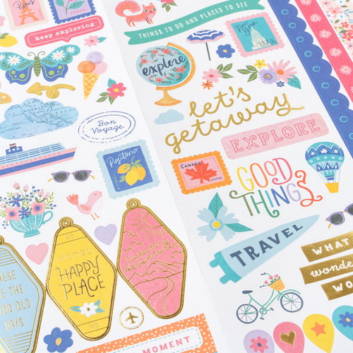 3 Pack - Paige Evans Adventurous Cardstock Stickers 6"X12"-81 Pieces - A5002624-G18TS 3 Pack - Paige Evans Adventurous Cardstock Stickers 6"X12"-81 Pieces - A5002624-G18TS