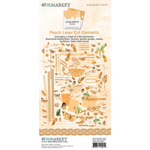 2 Pack - Color Swatch: Peach Laser Cut Outs-Elements - CSP24951 - 786724924951