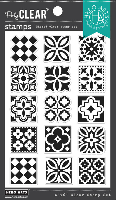 Hero Arts Clear Stamps 4"X6"-Decorative Tiles 5A0027QD-1GB1R - 085700945042