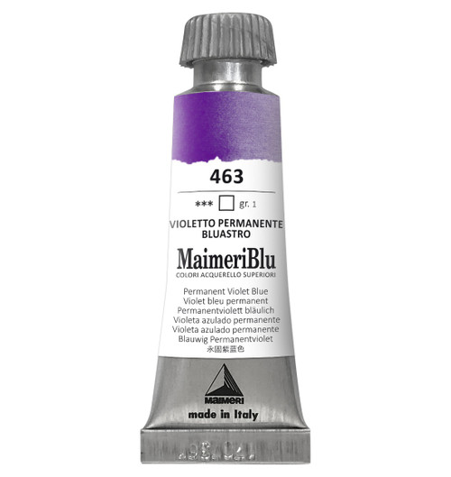 MaimeriBlu Superior Watercolor Paint 12ml-Permanent Violet Blue - 5A0029RR-1GD3X - 8032810007490