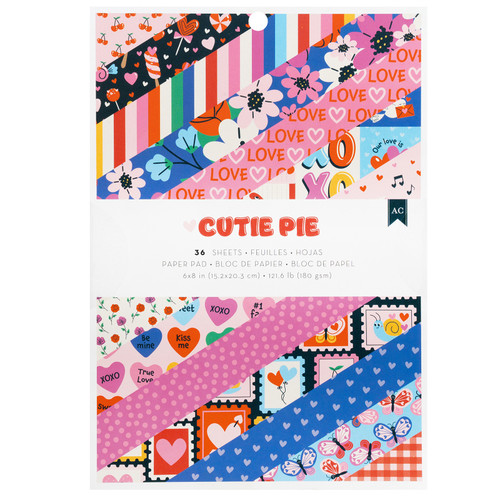 2 Pack - American Crafts Paper Pad 6"X8" 36/Pkg-Cutie Pie - 34027436 - 765468061764
