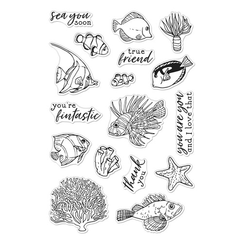 Hero Arts Clear Stamps 4"X6"-Tropical Fishes 5A0029Z9-1GDFK