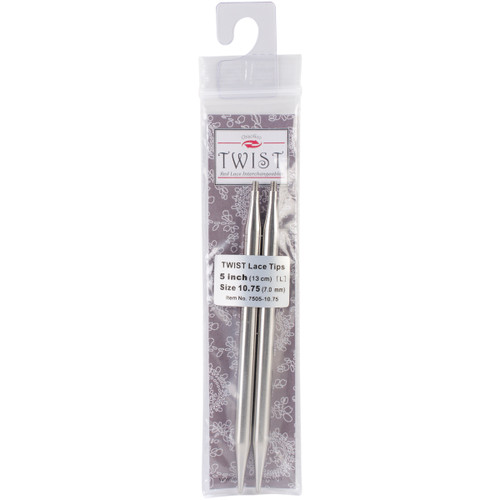 ChiaoGoo TWIST Red Lace Interchangeable Tips 5"-Size 10.75/7mm - 7505CG-10.75 - 0812208028690