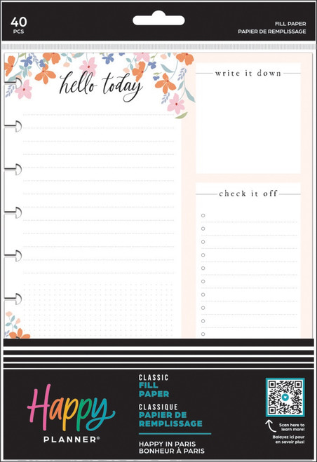 2 Pack - Happy Planner Classic Fill Paper-Happy In Paris - 5A0025ZL-1G8R8 - 673807689398