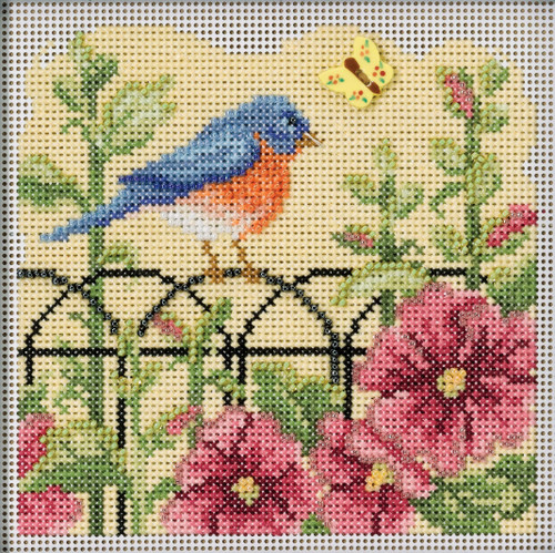 Mill Hill Buttons & Beads Counted Cross Stitch Kit 5"X5"-Spring Bluebird (14 Count) - MH142215 - 098063875390