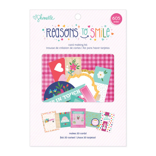 Shimelle Reasons To Smile Card Making Kit-Makes 20 - 5A0026KG-1G93X - 765468086460