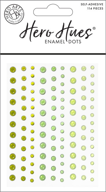 3 Pack - Hero Arts Hero Hues Enamel Dots-Translucent Greens - HA-CH338 - 085700944830