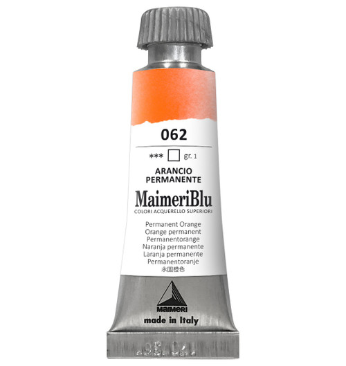 MaimeriBlu Superior Watercolor Paint 12ml-Permanent Orange - 5A0029RR-1GD3J - 8032810004604 MaimeriBlu Superior Watercolor Paint 12ml-Permanent Orange - 5A0029RR-1GD3J - 8032810004604