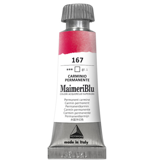 MaimeriBlu Superior Watercolor Paint 12ml-Permanent Carmine - 5A0029RR-1GD4H - 8032810006516