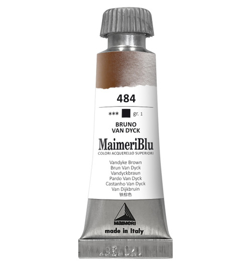 MaimeriBlu Superior Watercolor Paint 12ml-Vandyke Brown - 5A0029RR-1GD4Y - 8032810007612