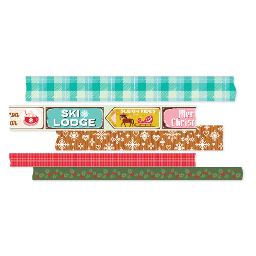2 Pack - Snow Pine Lodge Washi Tape-5/Pkg - 5A0029QT-1GD29