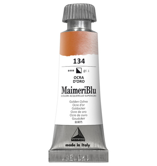 MaimeriBlu Superior Watercolor Paint 12ml-Golden Ochre - 5A0029RR-1GD54 - 8032810006479