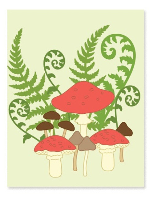 Hero Arts Fancy Dies-Mushroom & Ferns - DI931