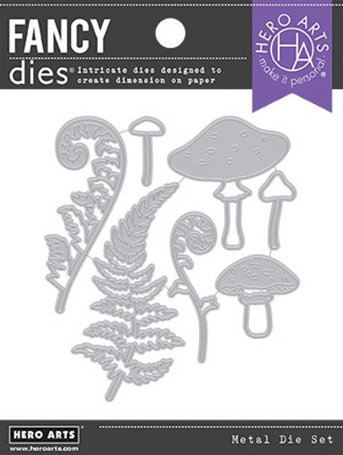 Hero Arts Fancy Dies-Mushroom & Ferns - DI931 Hero Arts Fancy Dies-Mushroom & Ferns - DI931