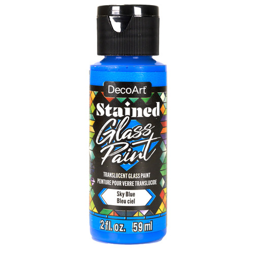 3 Pack - DecoArt Stained Glass Paint 2oz-Sky BLue - 5A0020M6-1G3BP - 766218149367