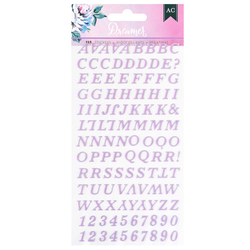 3 Pack - American Crafts Dreamer Puffy Stickers 120/Pkg-Alpha - 34025909 - 765468076881