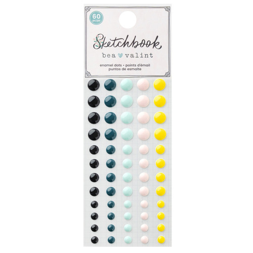 3 Pack - Bea Valint Sketchbook Enamel Dots-60/Pkg - A500264W-G190M - 765468029924
