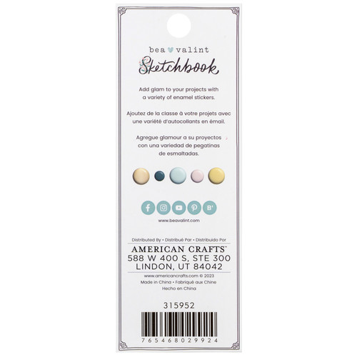 3 Pack - Bea Valint Sketchbook Enamel Dots-60/Pkg - A500264W-G190M