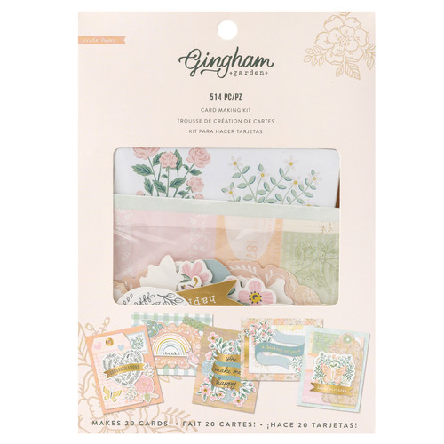 Maggie Holmes Gingham Garden Card Kit-Makes 20 Cards - 34021916 - 765468043579