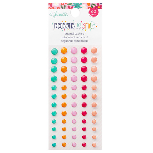 3 Pack - Shimelle Reasons To Smile Enamel Dots -60/Pkg - 5A0026KS-1G93W - 765468086545
