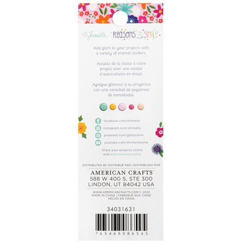 3 Pack - Shimelle Reasons To Smile Enamel Dots -60/Pkg - 5A0026KS-1G93W 3 Pack - Shimelle Reasons To Smile Enamel Dots -60/Pkg - 5A0026KS-1G93W