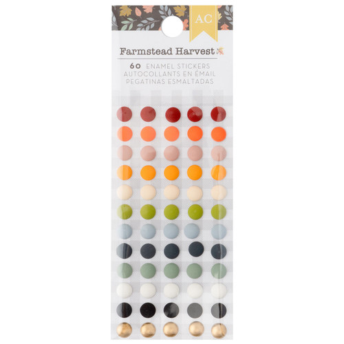 3 Pack American Crafts Farmstead Harvest Enamel Dots-60/Pkg ACFH4727 - 765468060088