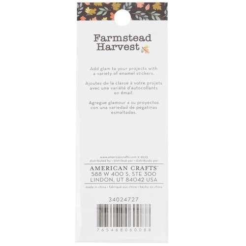 3 Pack American Crafts Farmstead Harvest Enamel Dots-60/Pkg ACFH4727