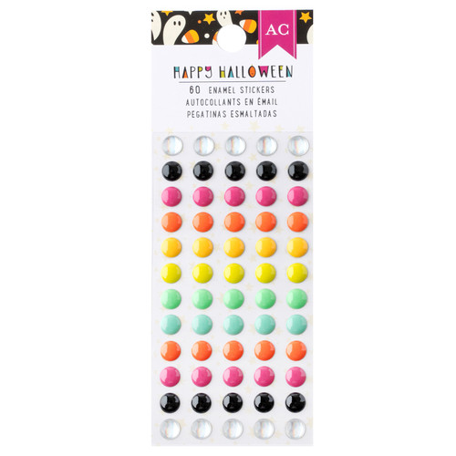 3 Pack American Crafts Happy Halloween Enamel Dots-60/Pkg ACHH4702 - 765468060347